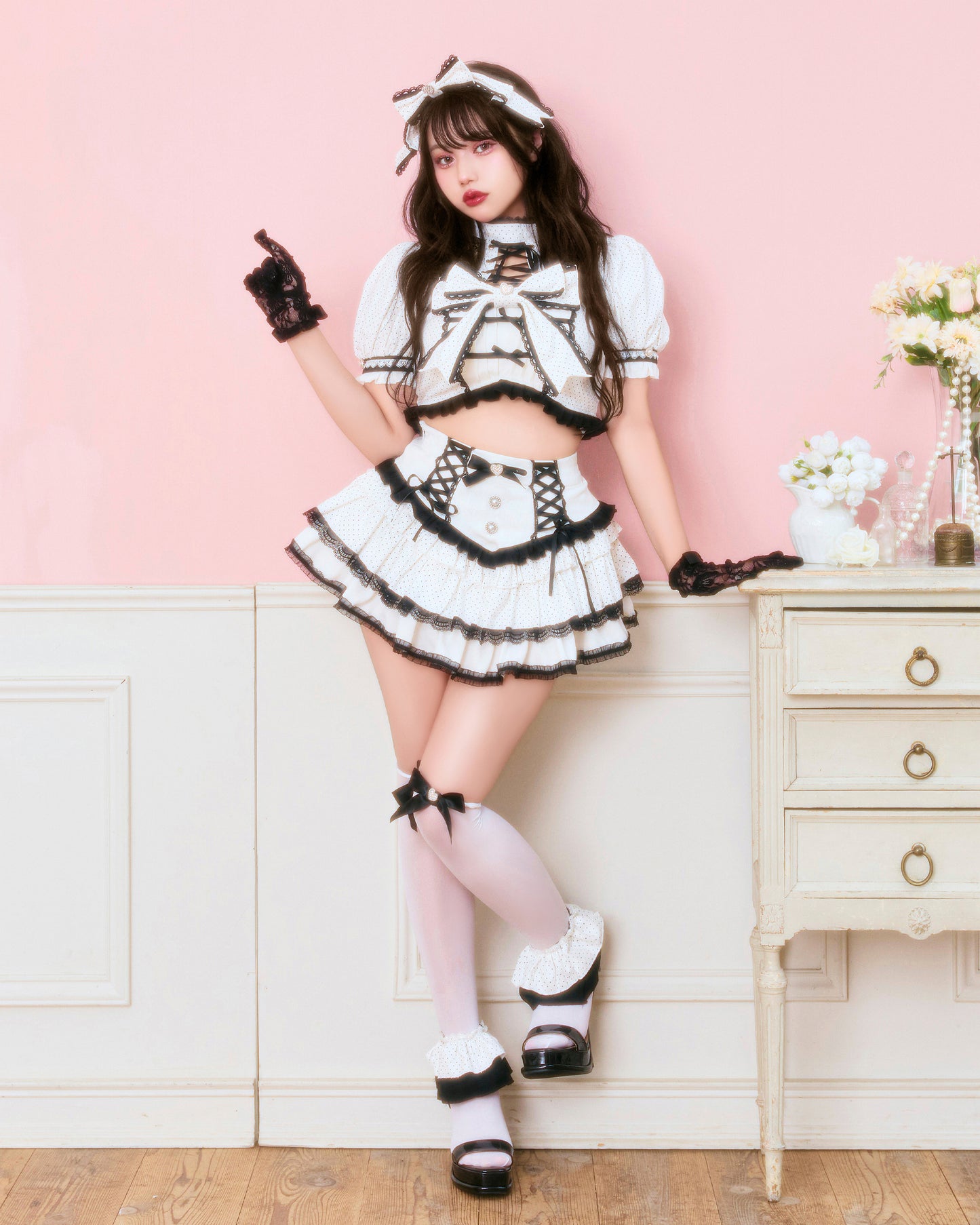 【予約-9月下旬頃より順次発送予定】ハート×リボンドットアイドル【PDCS26007】