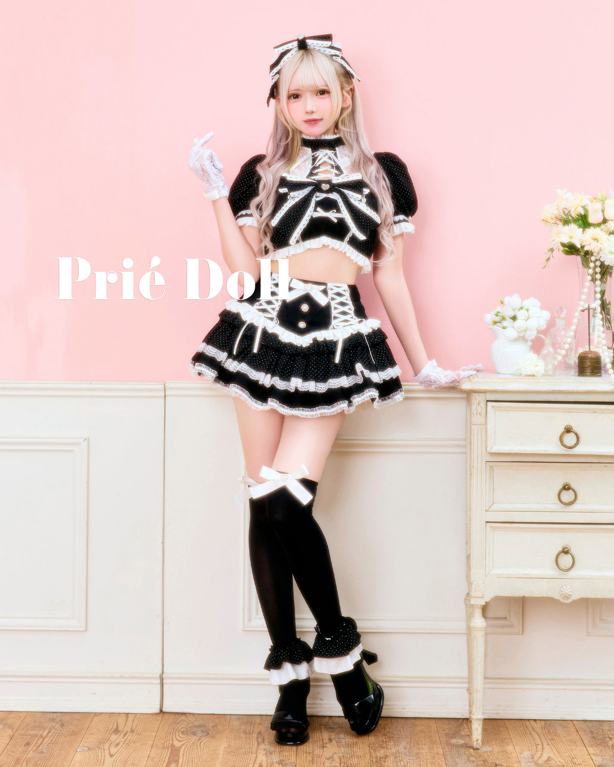 【予約-9月下旬頃より順次発送予定】ハート×リボンドットアイドル【PDCS26007】