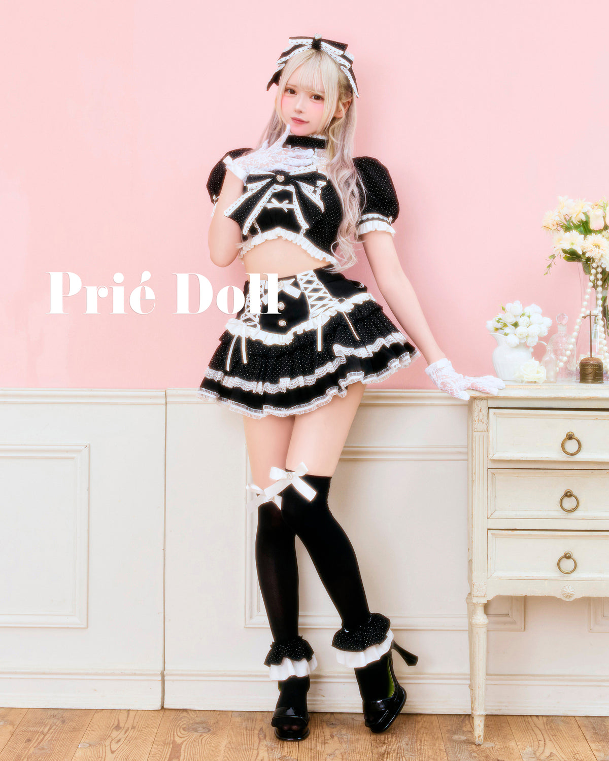 【予約-9月下旬頃より順次発送予定】ハート×リボンドットアイドル【PDCS26007】