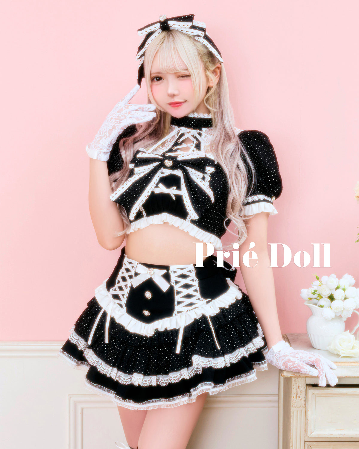 【予約-9月下旬頃より順次発送予定】ハート×リボンドットアイドル【PDCS26007】