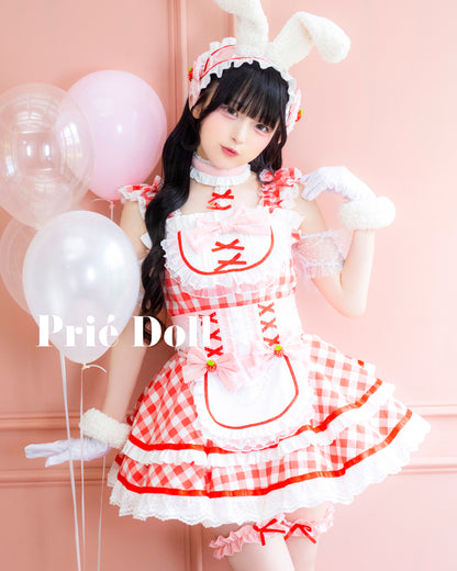 【予約-10月24日頃より順次発送予定】ストロベリーギンガムバニー【PDCS26015】