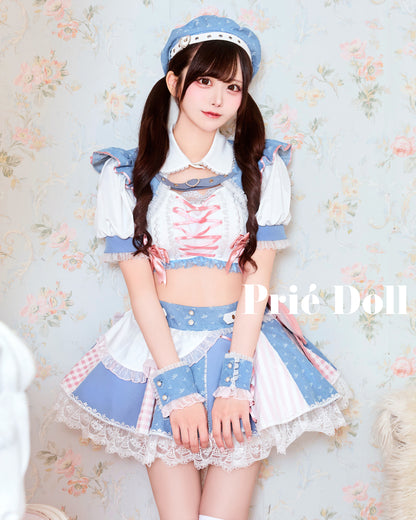 【予約-12月中旬頃より順次発送予定】ギンガムレースアップアイドル【PDCS261027】